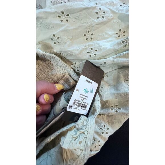 GUESS GREEN SHARON EYELET MINI DRESS SIZE XS NEW  P1-86 - Picture 10 of 13